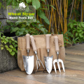 Cyrus 2020# New Style  Double Wheat Straw Handle Include   Steel Trowel Garden Set Tool Bag